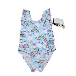 Andy & Evan Toddler Rainbow Ruffle One-Piece Swimsuit - 3T